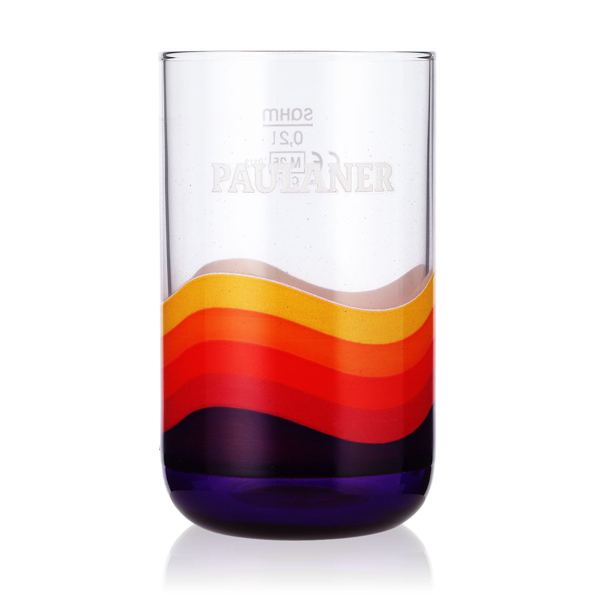 Paulaner Cola-Mix Softdrink Glas 0,2l Becher Boden Rund - neues Design Sahm