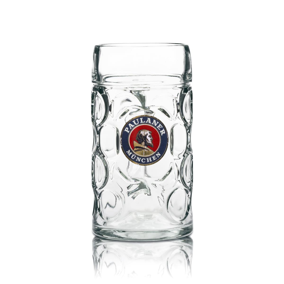 Paulaner Maßkrug Bierglas B-WARE - 1l Humpen Seidel Gläser Geeicht Gastro – Ansicht 2