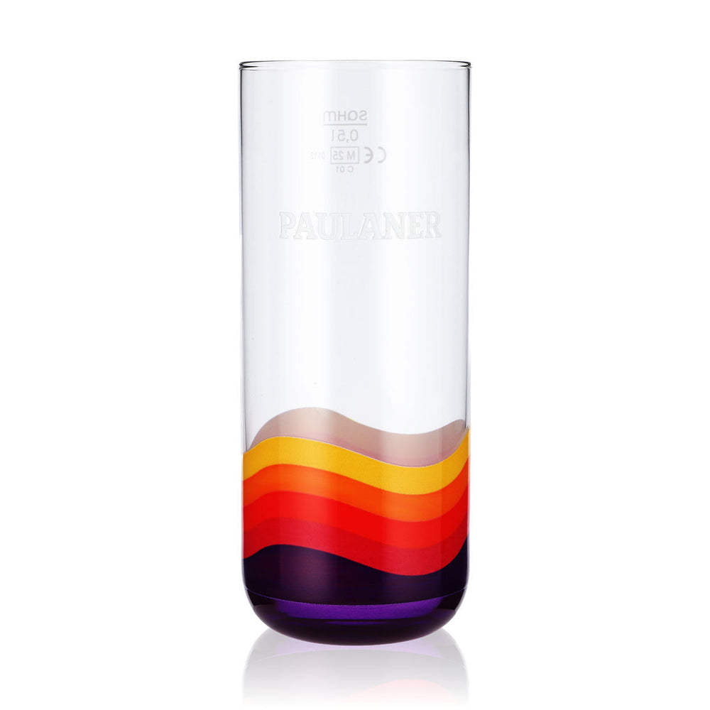 Paulaner Cola-Mix Softdrink Glas 0,5l Becher Boden Rund - neues Design Sahm