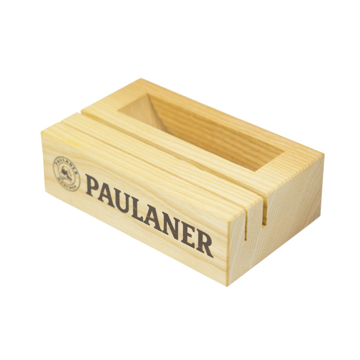 Paulaner Tischaufsteller Tischkartenhalter mit Bierdeckelfach Gastro Biergarten – Ansicht 2