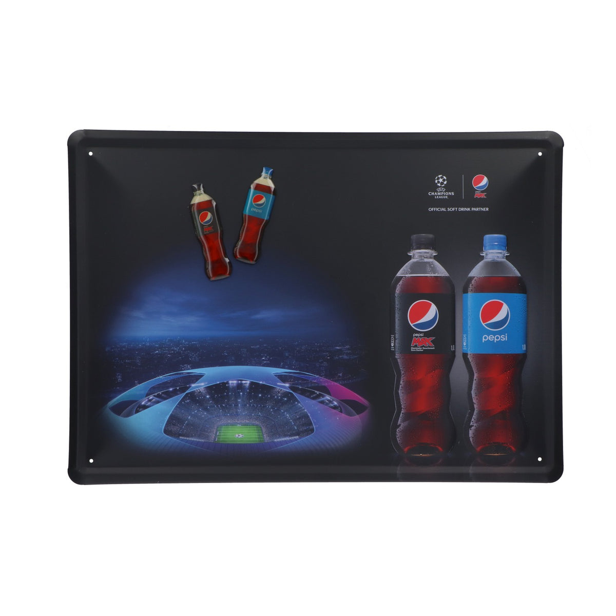 Pepsi Softdrink Blechschild UEFA Champions League inkl. Magnet-Set 35x25cm – Ansicht 2