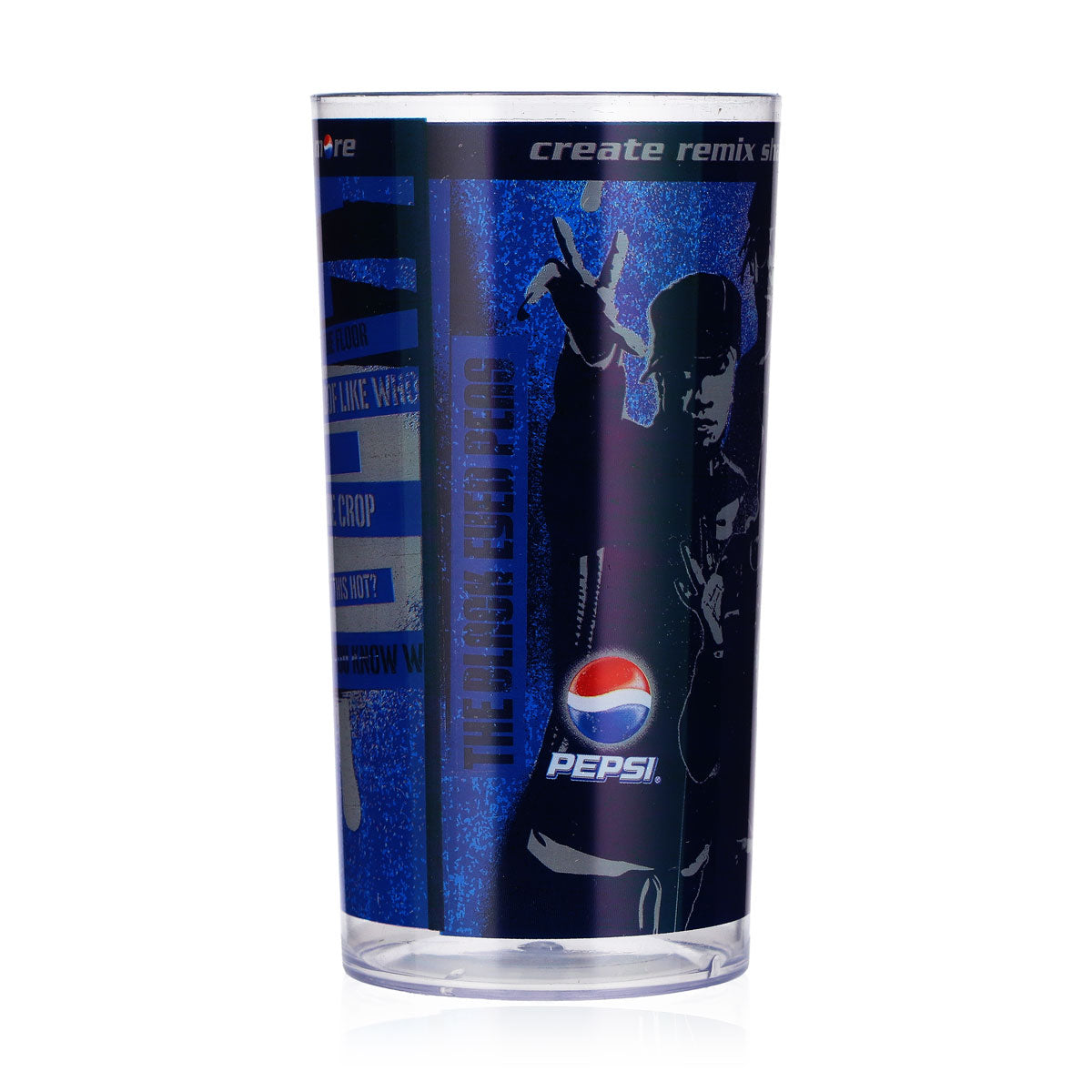 Pepsi Softdrink Glas 0,33l Mehrweg The Black Eyed Peas Motiv 1 blau Kunststoff – Ansicht 3