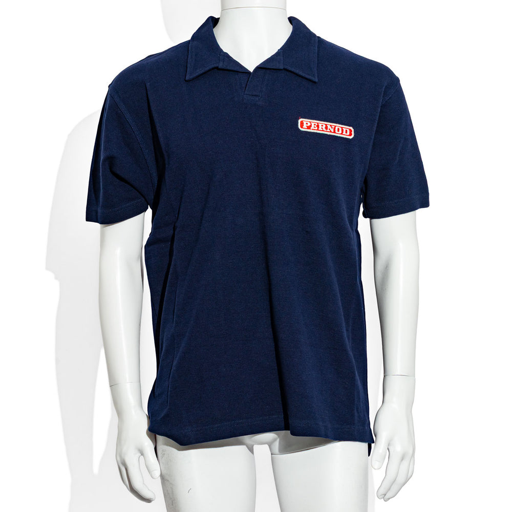 Pernod Likör Poloshirt Freizeitshirt Men Uni blau Blau, Gr. M