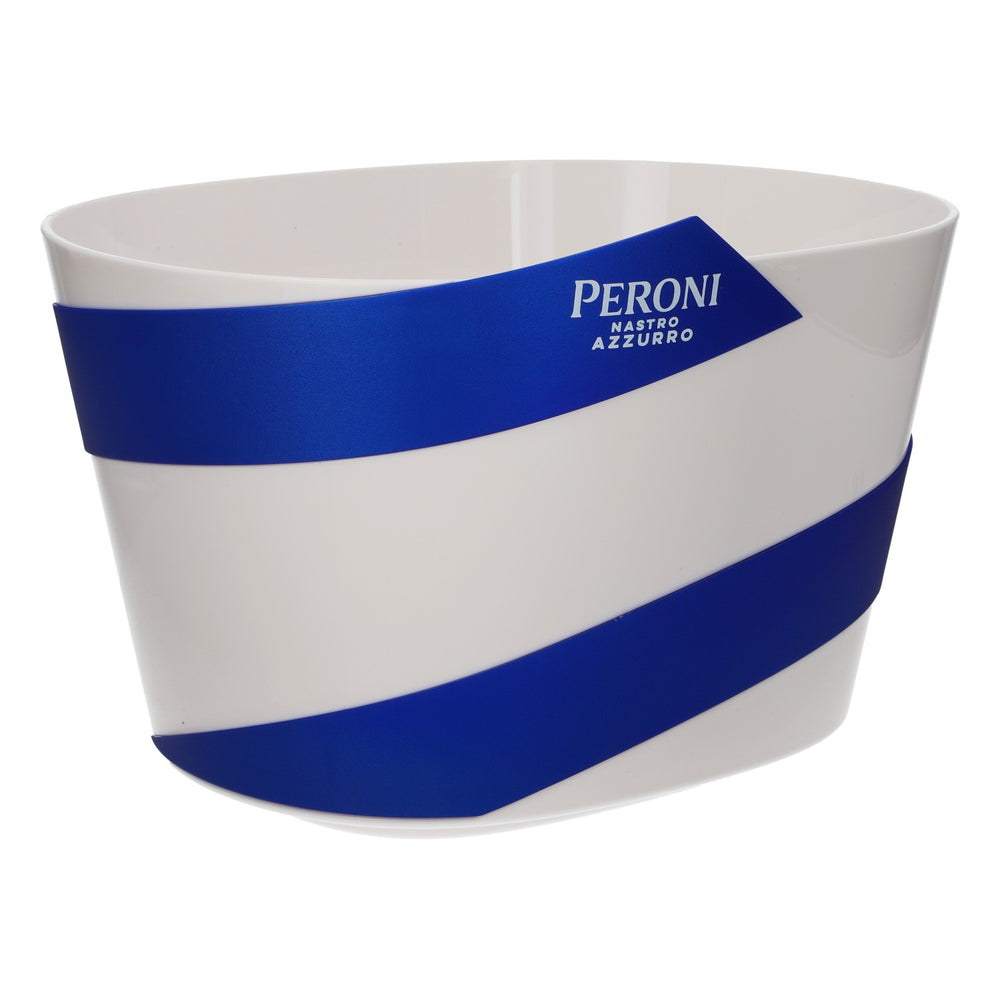 Peroni Bier Flaschenkühler Nastro Azzurro 32x26x20 cm weiß/blau