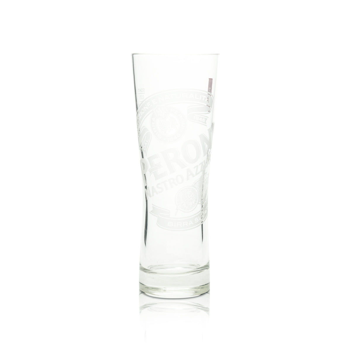 Peroni Bier Glas 0,25l Becher 1/2 PINT Beer Gläser Stange Italien Nastro Azzurro