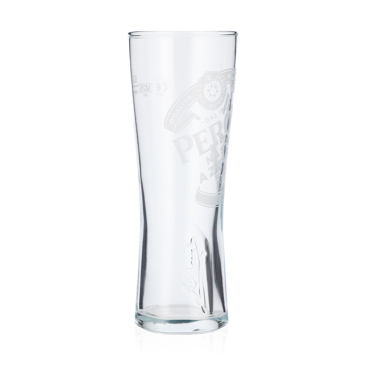 Peroni Bier Glas 0,2l Pokalglas "Nastro Azzuro" Signature Relief unten – Ansicht 2