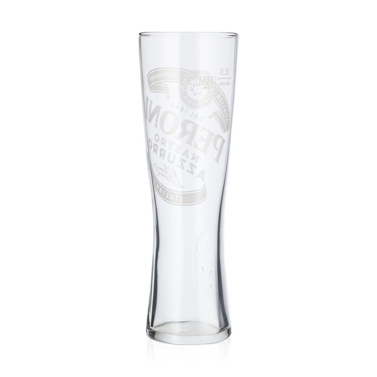 Peroni Bier Glas 0,3l Pokalglas "Nastro Azzuro" Signature Relief unten – Ansicht 3