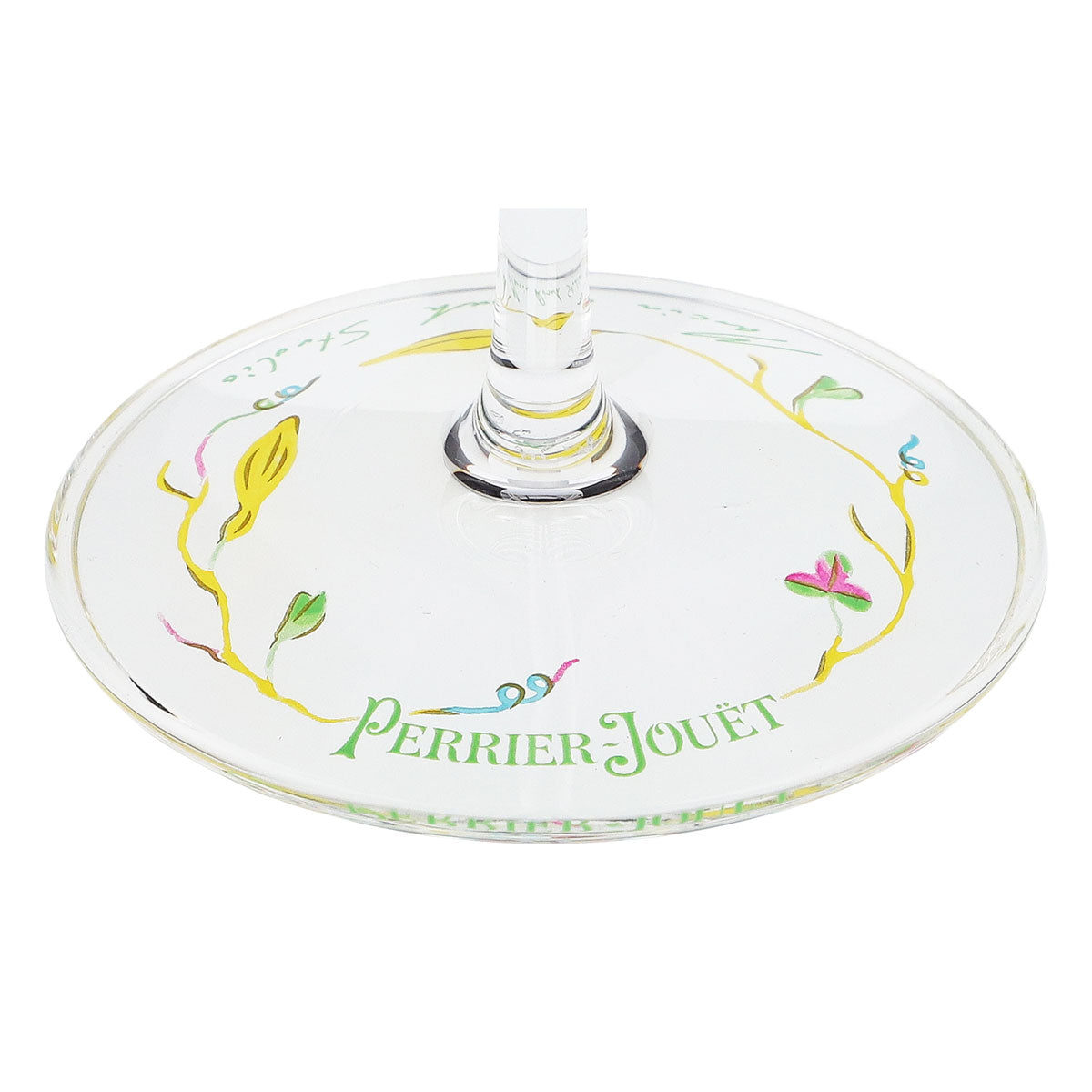 Perrier Jouet Champagner Glas 0,29l Flöte Kelch Glas Blumen Muster, Biene – Ansicht 4