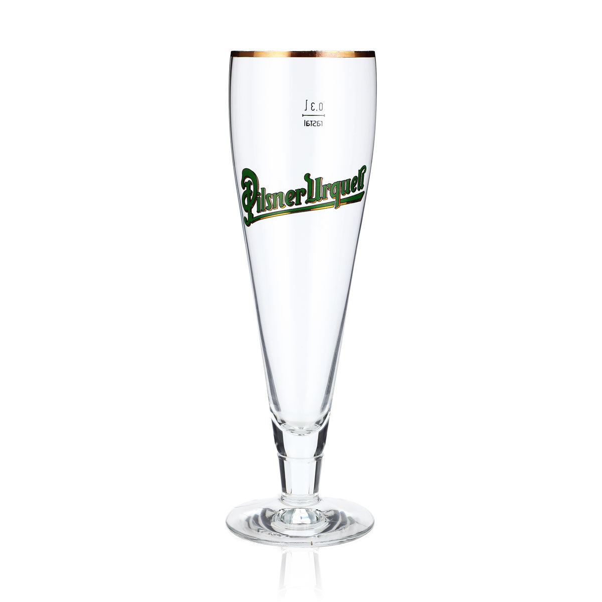 Pilsner Urquell Bier Glas 0,3l Pokalglas Biergläser Goldrand Rastal