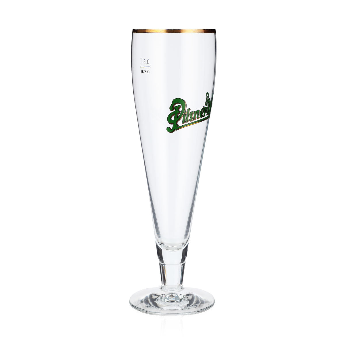 Pilsner Urquell Bier Glas 0,3l Pokalglas Biergläser Goldrand Rastal – Ansicht 2