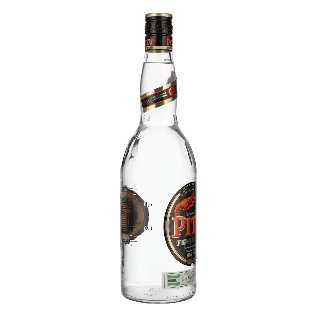 Pitu Rum 0,7l 38% vol. Cashaca Premium Brasil Flasche – Ansicht 2