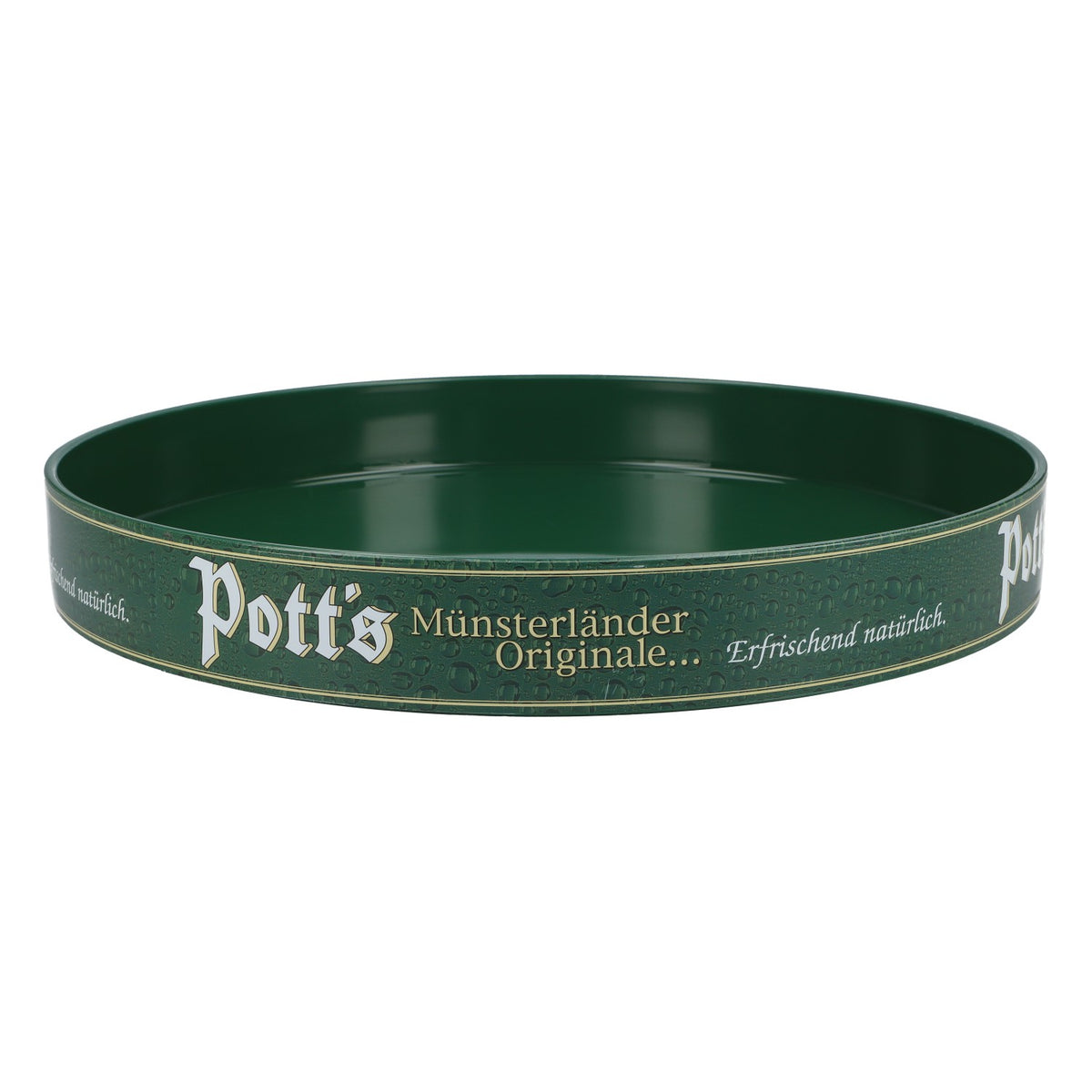 Potts Bier Tablett Serviertablett Kellnertablett 32x32x4,5 Grün – Ansicht 3