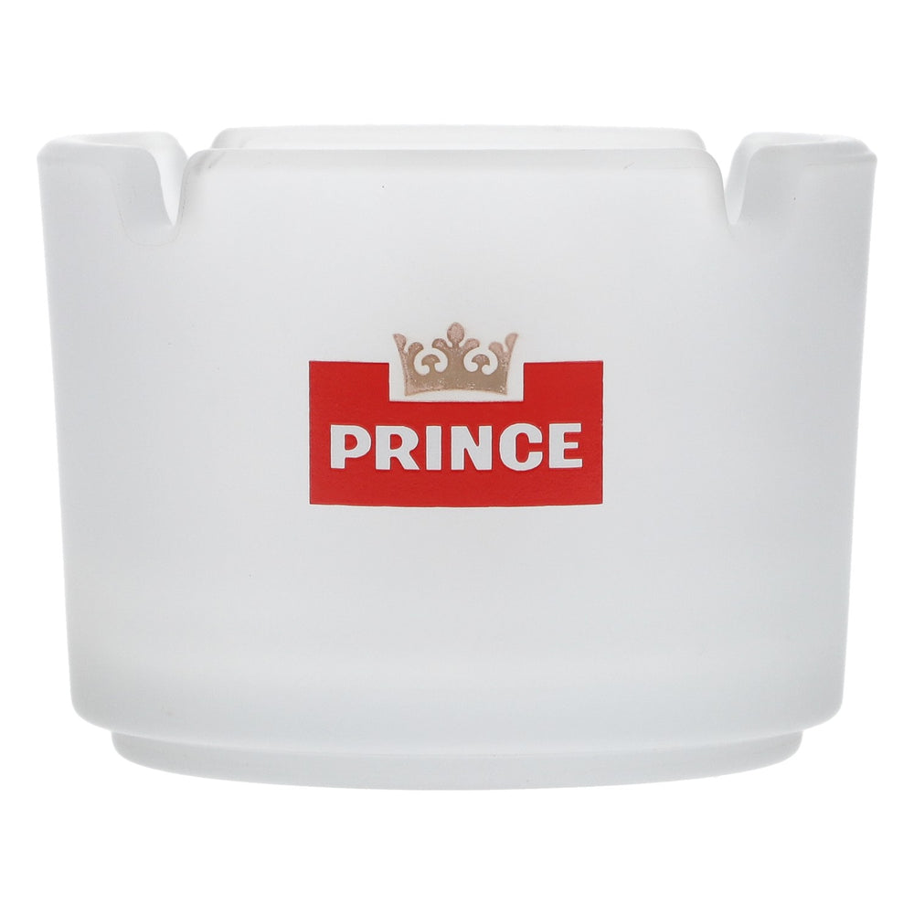 Prince Denmark Aschenbecher Glas Ashtray satiniert rund Tabak