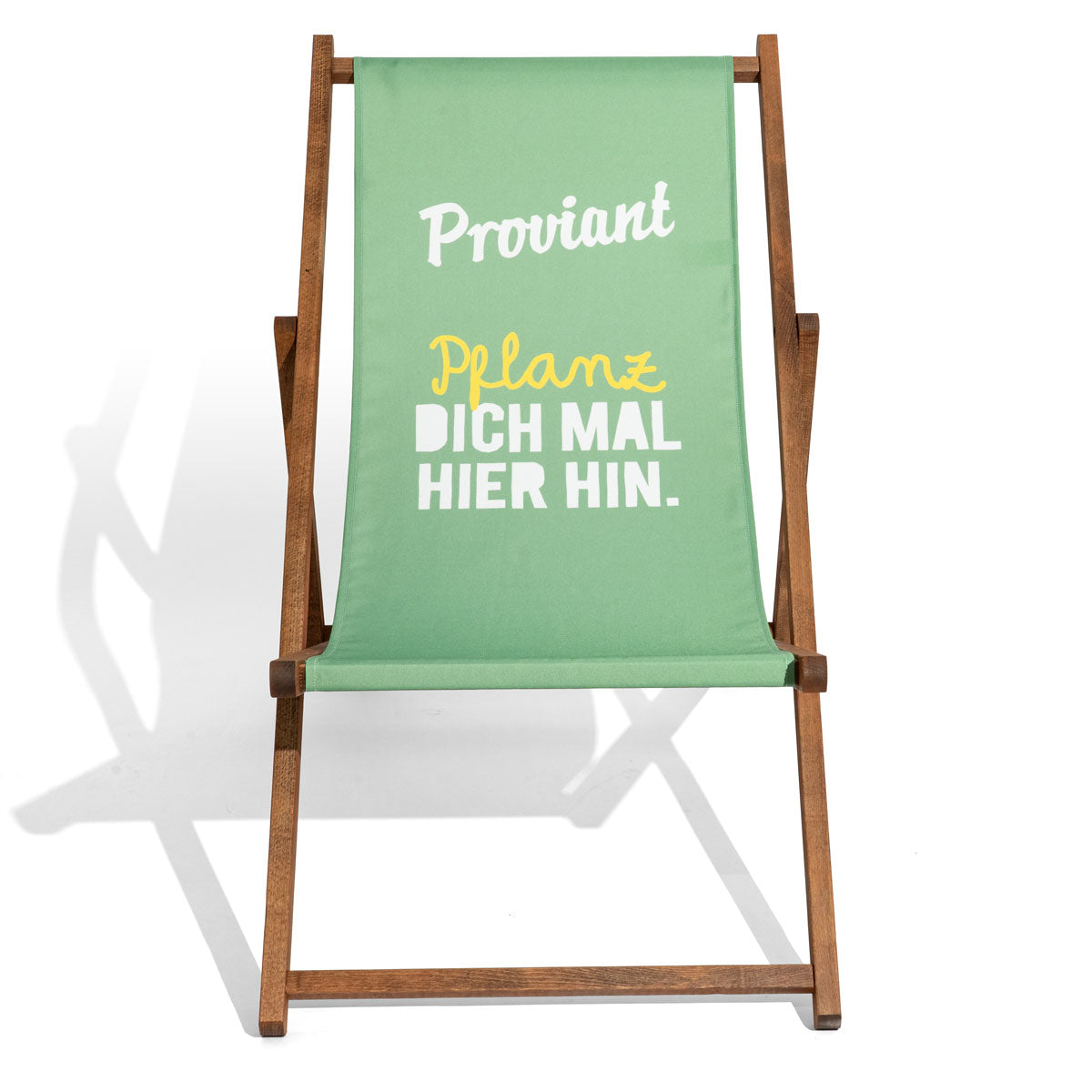 Proviant Softdrink Liegestuhl Strandstuhl Beachliege Beachstuhl Buchenholz Grün – Ansicht 2