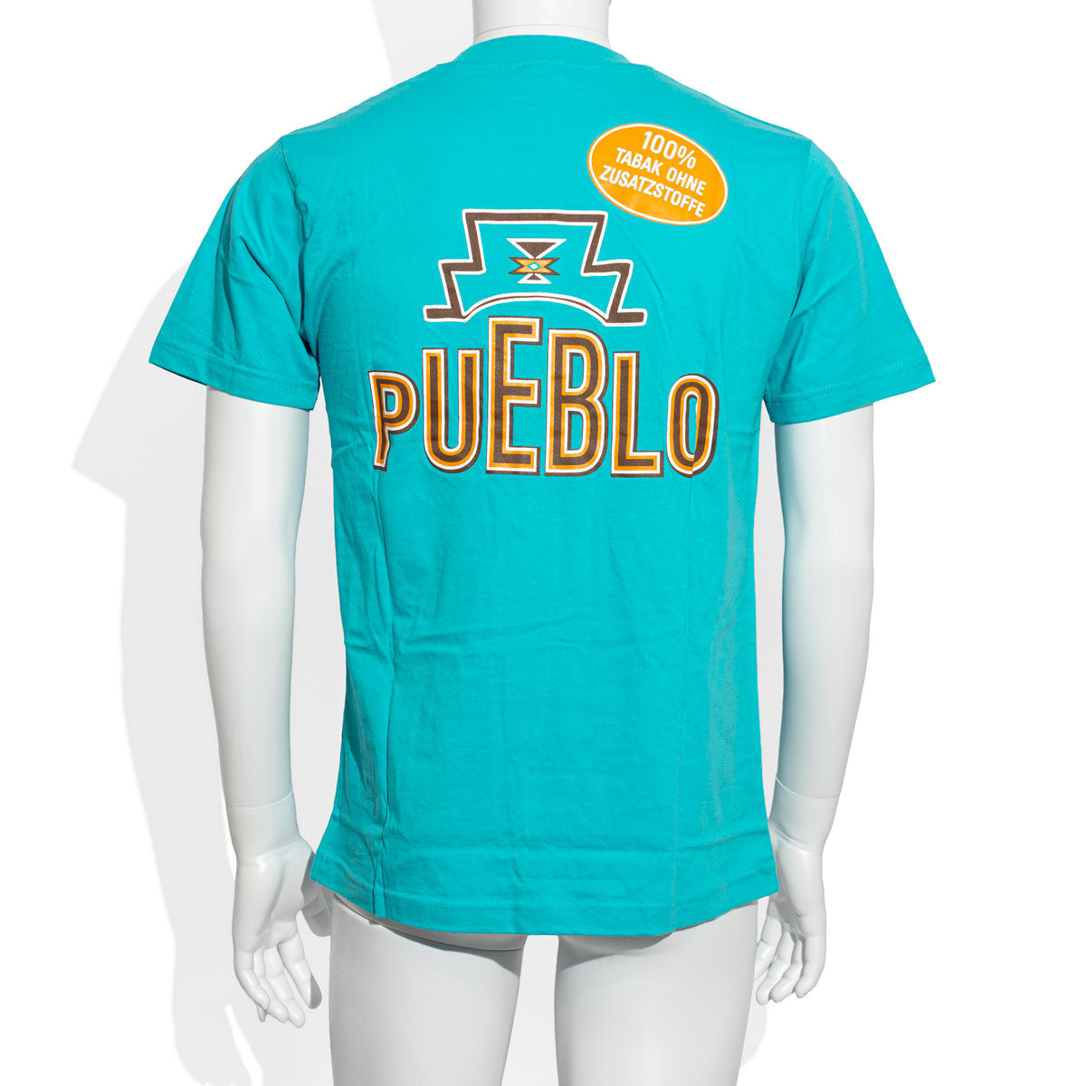Pueblo Zigaretten T-Shirt Shirt Freizeitsshirt Sommershirt Hellblau Größe M – Ansicht 3