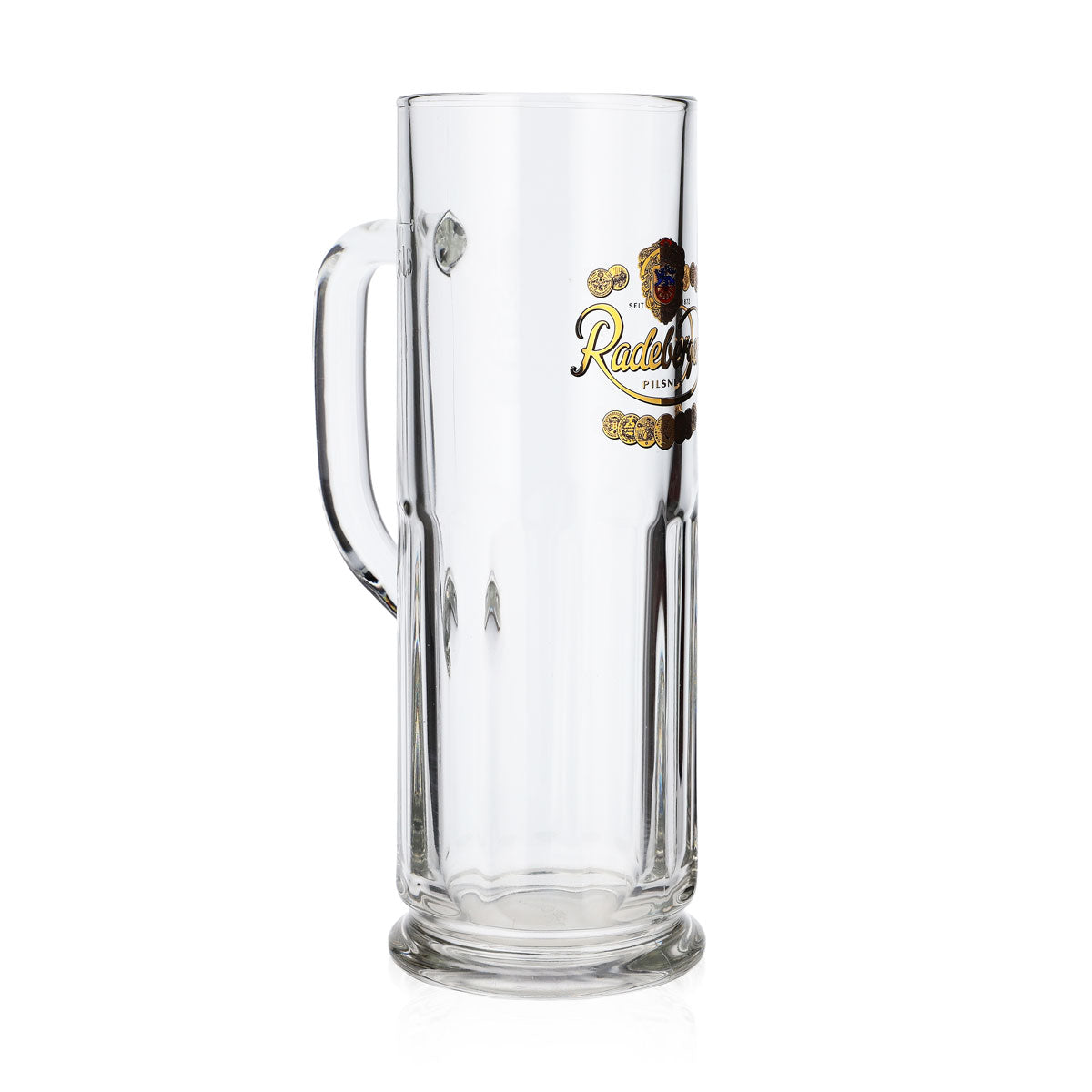 Radeberger Bier Glas 0,5l Krug goldenes Logo mit oberen Wappen – Ansicht 2