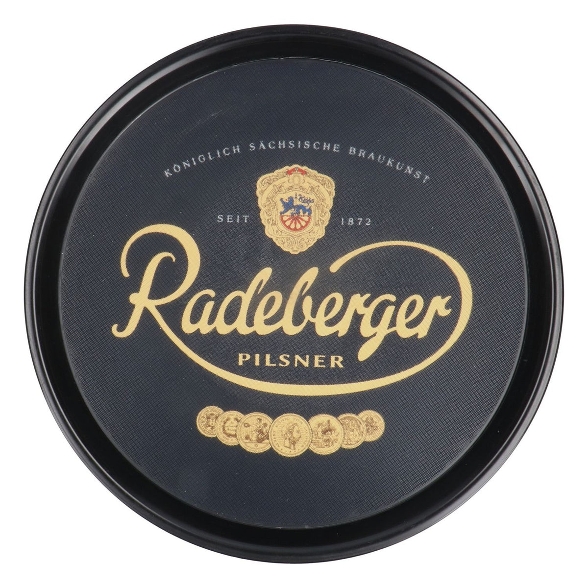 Radeberger Pilsener Rundtablett Serviertablett Schwarze Ausführung