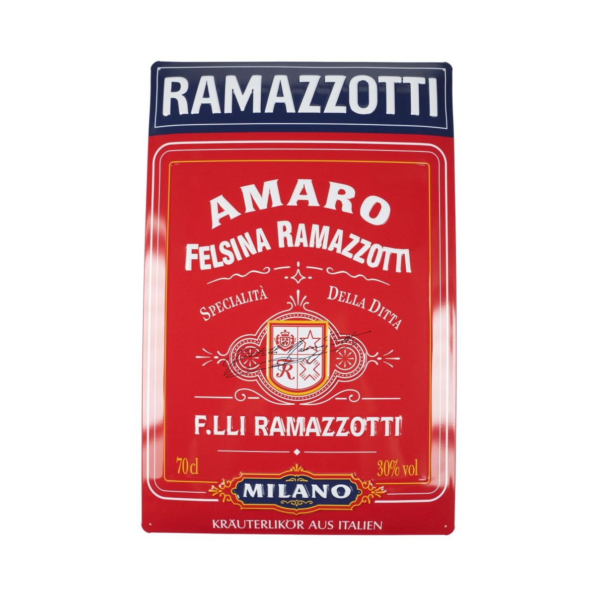 Ramazzotti Blechschild Wandschild 50x33cm Deko Milano Italien Gastro Wohnzimmer