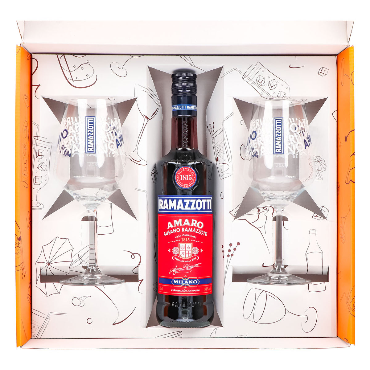 Ramazzotti Likör Geschenkset 0,7l 30% + Ballonglas I Orange – Ansicht 4