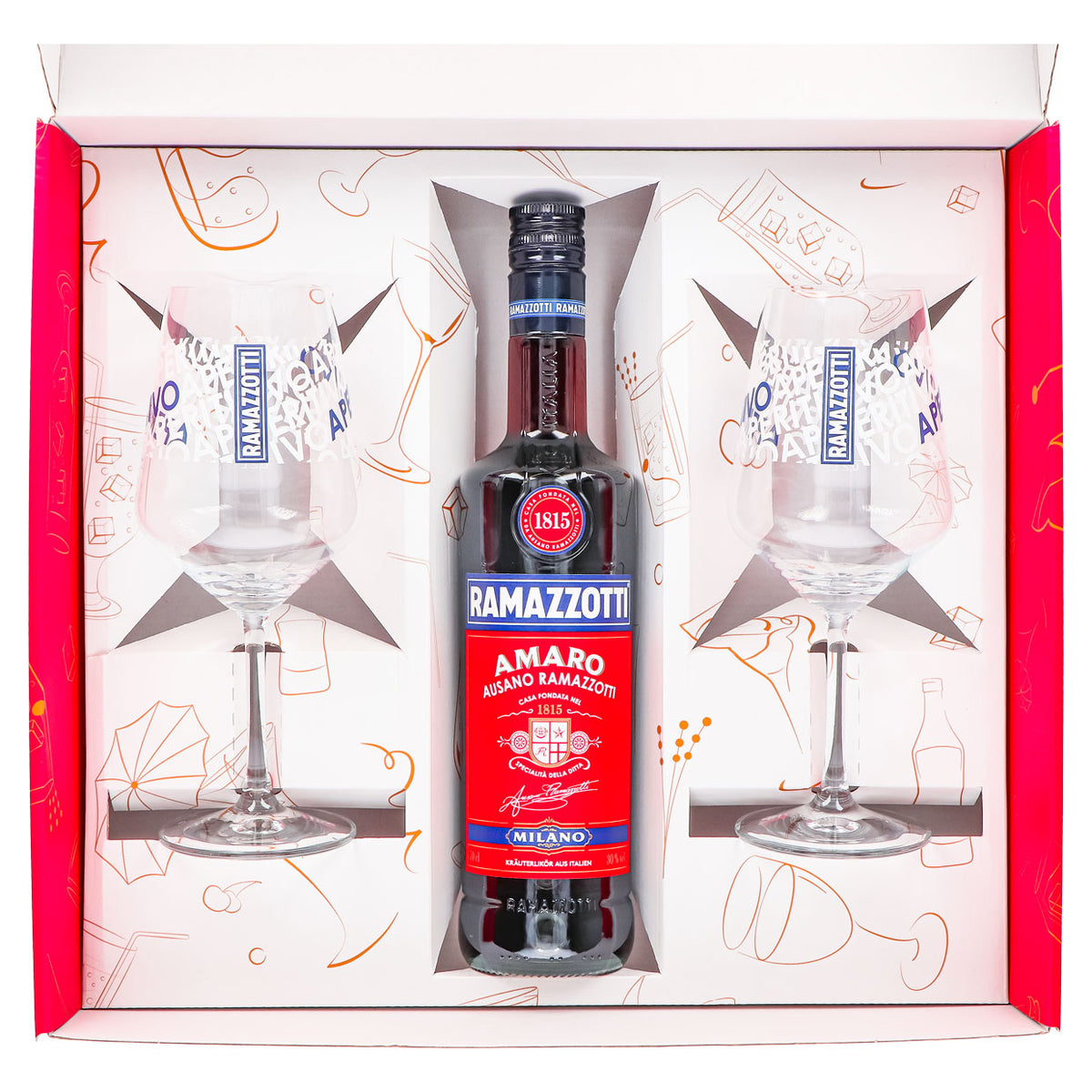 Ramazzotti Likör Geschenkset 0,7l 30% + Ballonglas I Pink – Ansicht 4