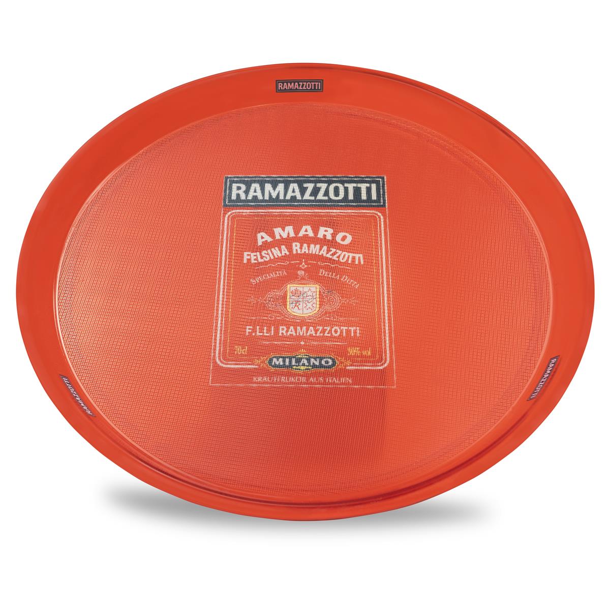 Ramazzotti Likör Tablett Serviertablett Kellnertablett rot transparent
