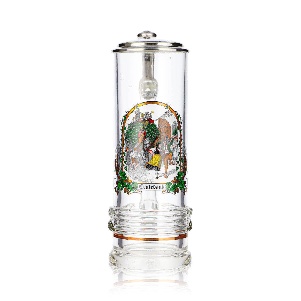Rastal Bier Glas 0,5l Krug Erntedank Silberdeckel – Ansicht 2