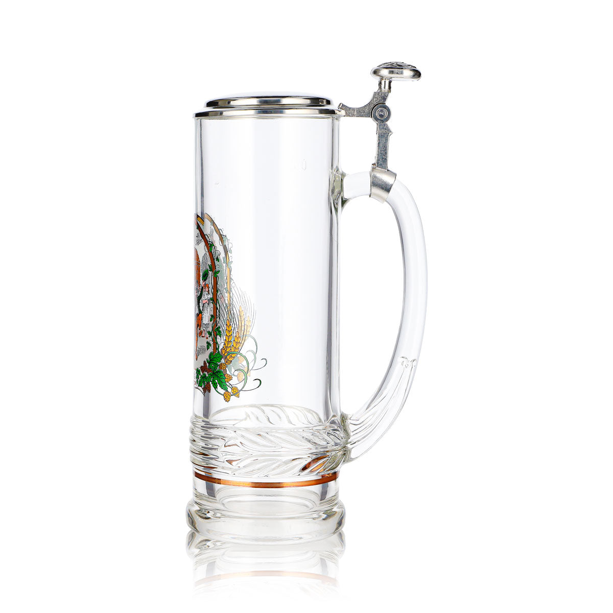 Rastal Bier Glas 0,5l Krug Erntedank Silberdeckel – Ansicht 5