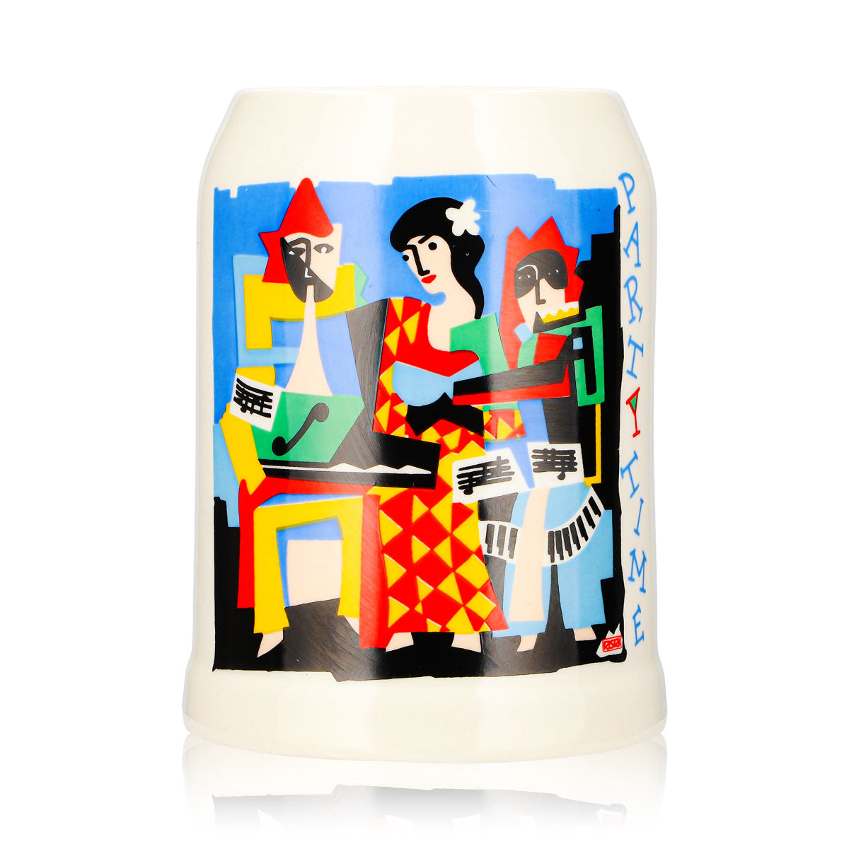 Rastal Bier Glas 0,5l Tonkrug Partytime bunt Ton