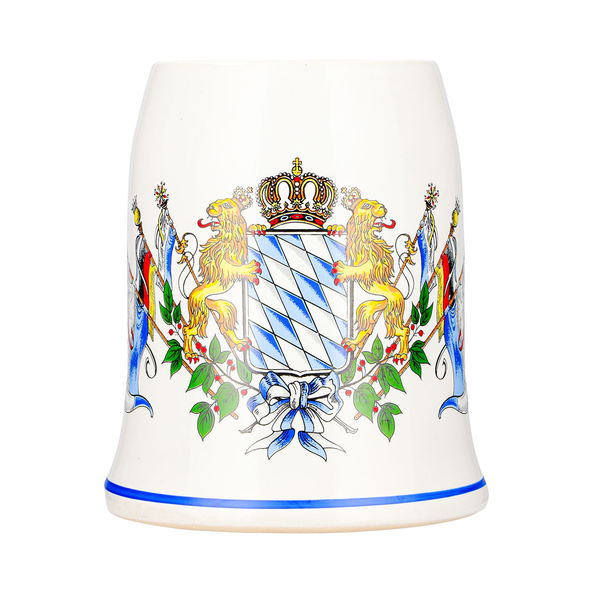 Rastal Bier Glas 0,6l Tonkrug Wappen Bayern Ton – Ansicht 2