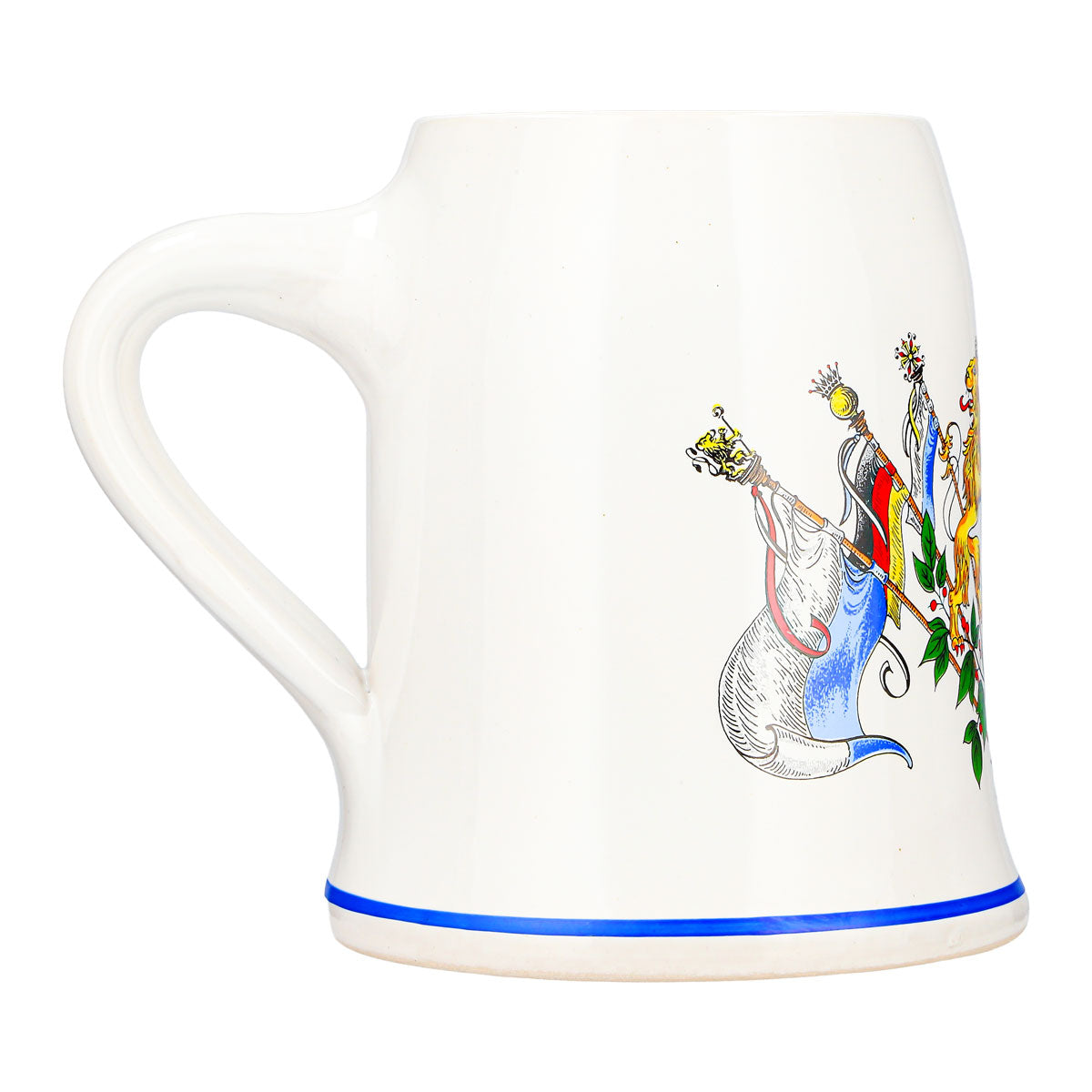 Rastal Bier Glas 0,6l Tonkrug Wappen Bayern Ton – Ansicht 3