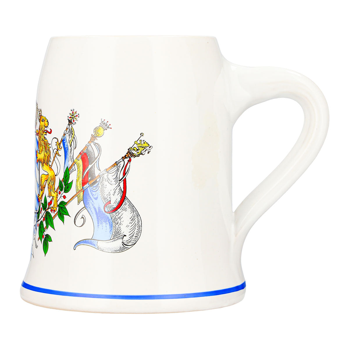 Rastal Bier Glas 0,6l Tonkrug Wappen Bayern Ton – Ansicht 5