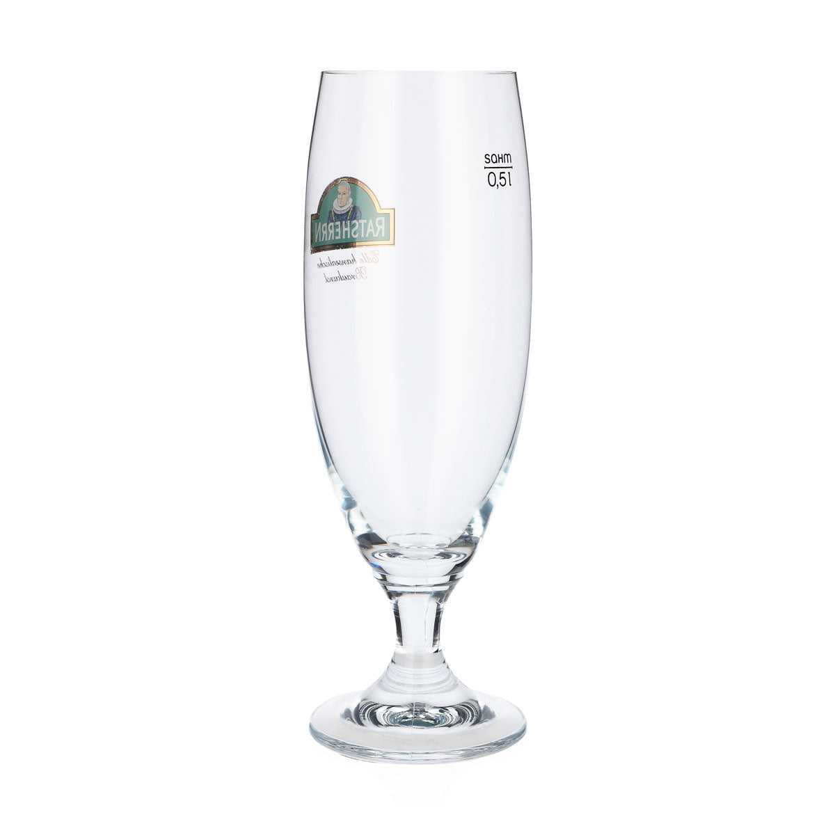 Ratsherrn Bier Glas 0,5l Pokalglas grünes Logo Sahm Bierglas Pilsglas Pint – Ansicht 3