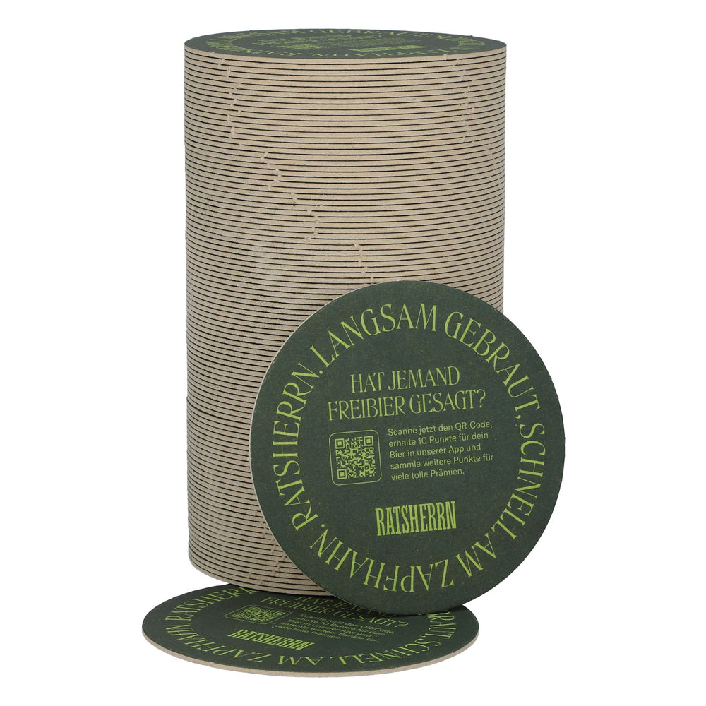 Ratsherrn Bier Untersetzer Bierdeckel grün neu Papier Coaster Glasuntersetzer