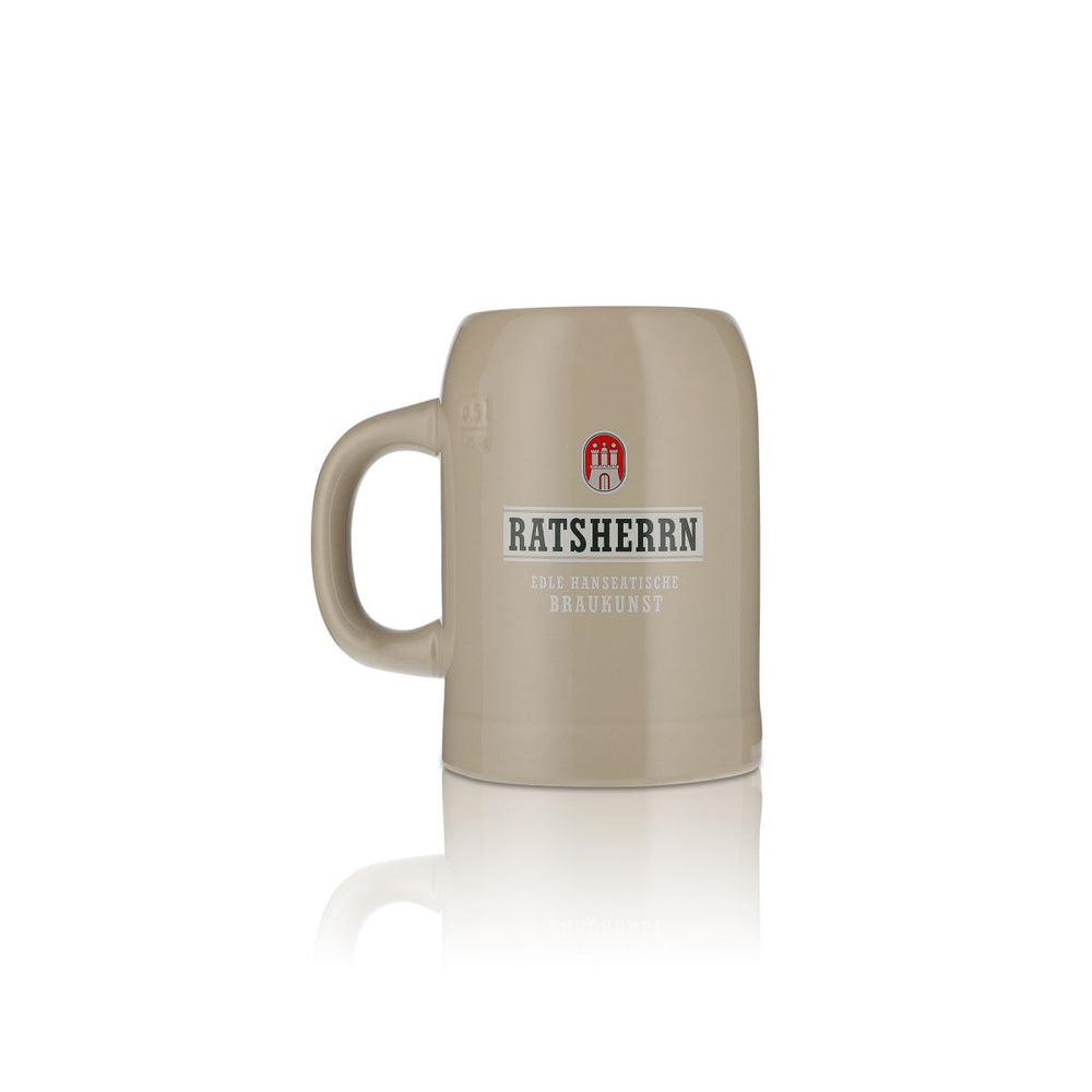 Ratsherrn Pils Glas 0,5l Bierkrug Humpen Seidel Gläser Steingut Fleeten-Kieker