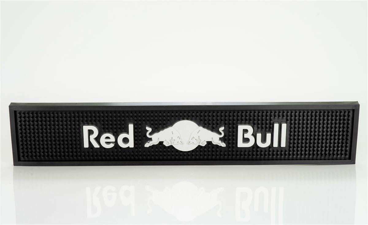 Red Bull Energy Barmatte Abtropfmatte Barzubehör schwarz/silber steif