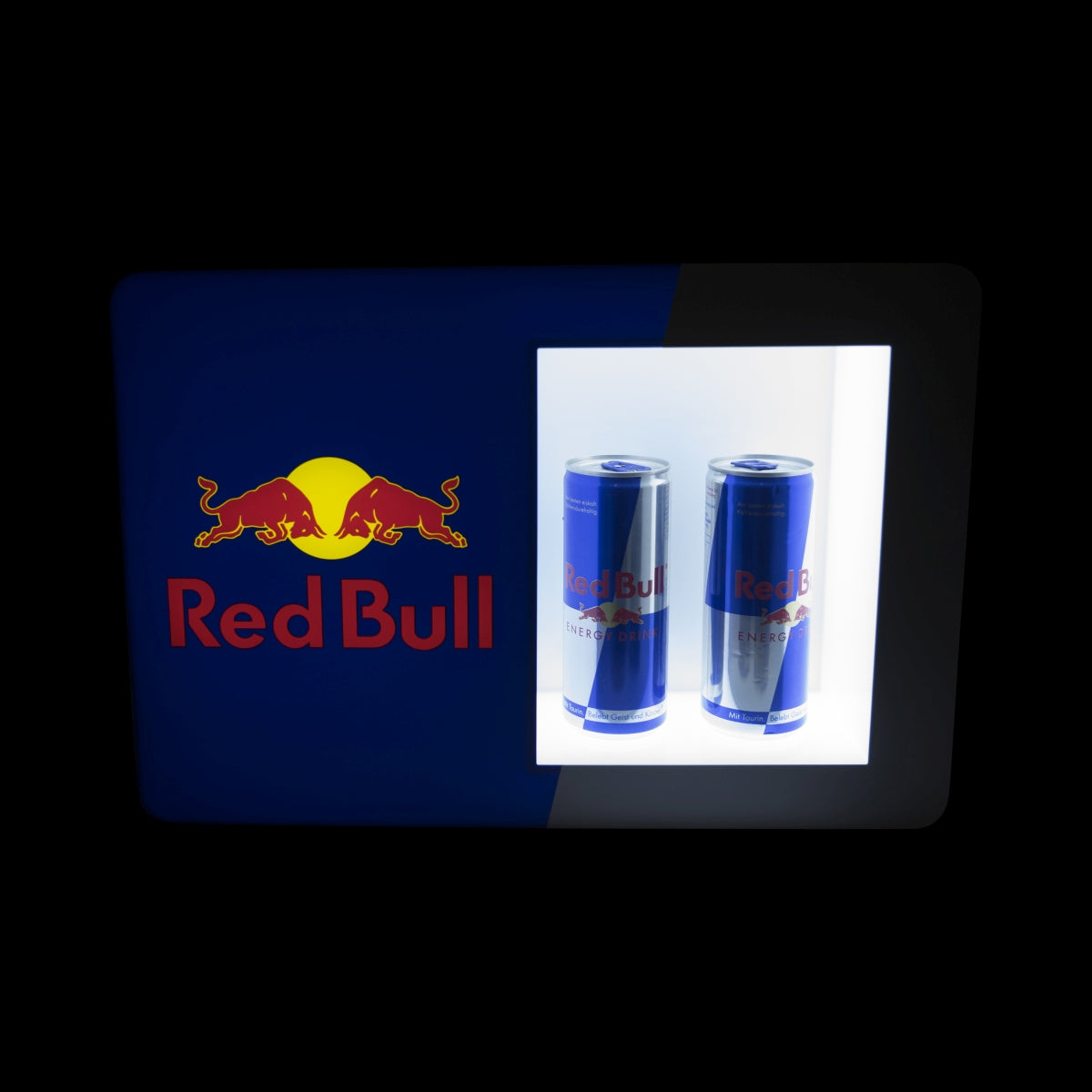 Red Bull Leuchtreklame Small Illuminated Kiosk Display für 2 Dosen Glotifier