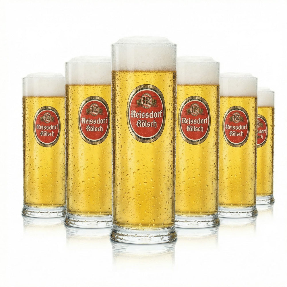 Reissdorf Kölsch Glas 0,2l Stange 12er Set – Bierglas Kölschgläser spülmaschinenfest