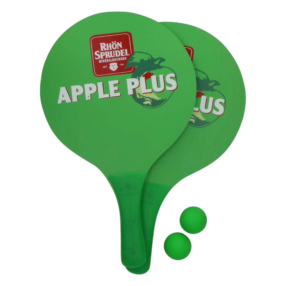 Rhön Sprudel Wasser Beachball Set 2 Schläger, 2 Bälle Strandtennis grün