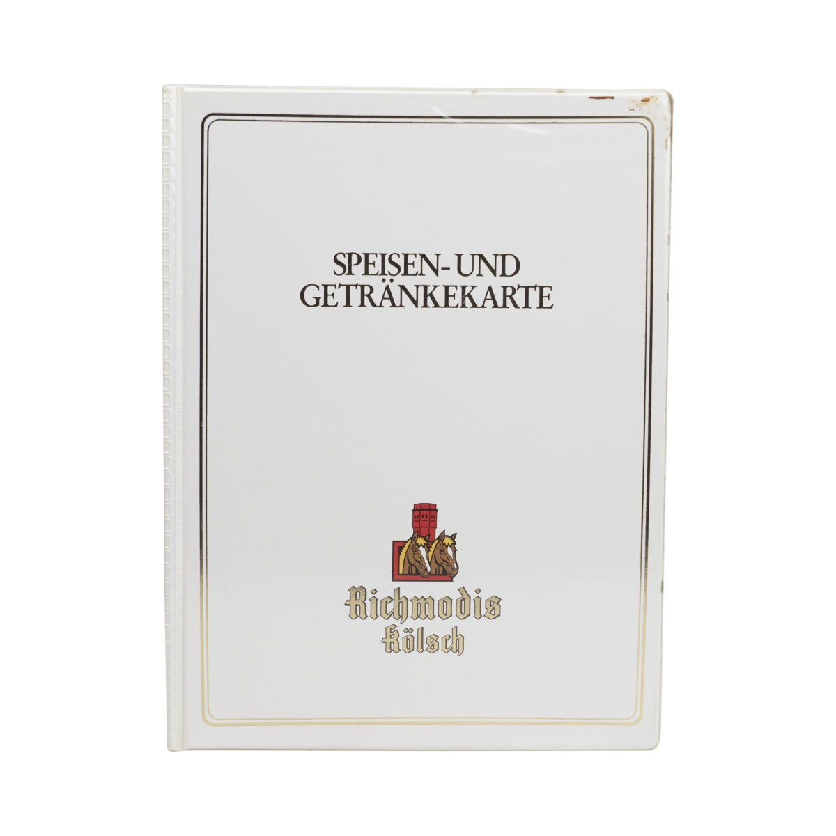 Richmodis Kölsch Bier Speisen- und Getränkekarte Weiß 4 Seiten DINA4 Menu Bar