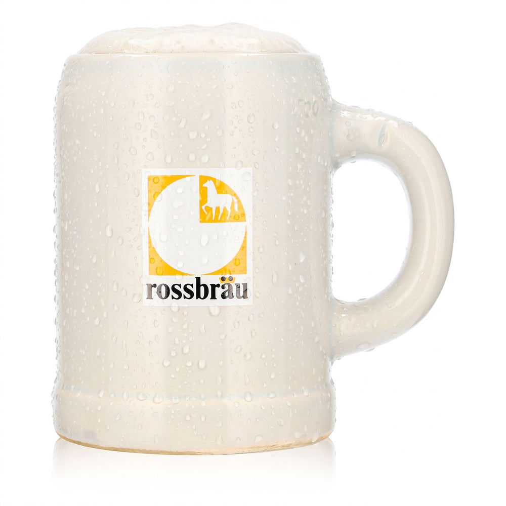 Rossbräu Bier Glas 0,37l Tonkrug Ton