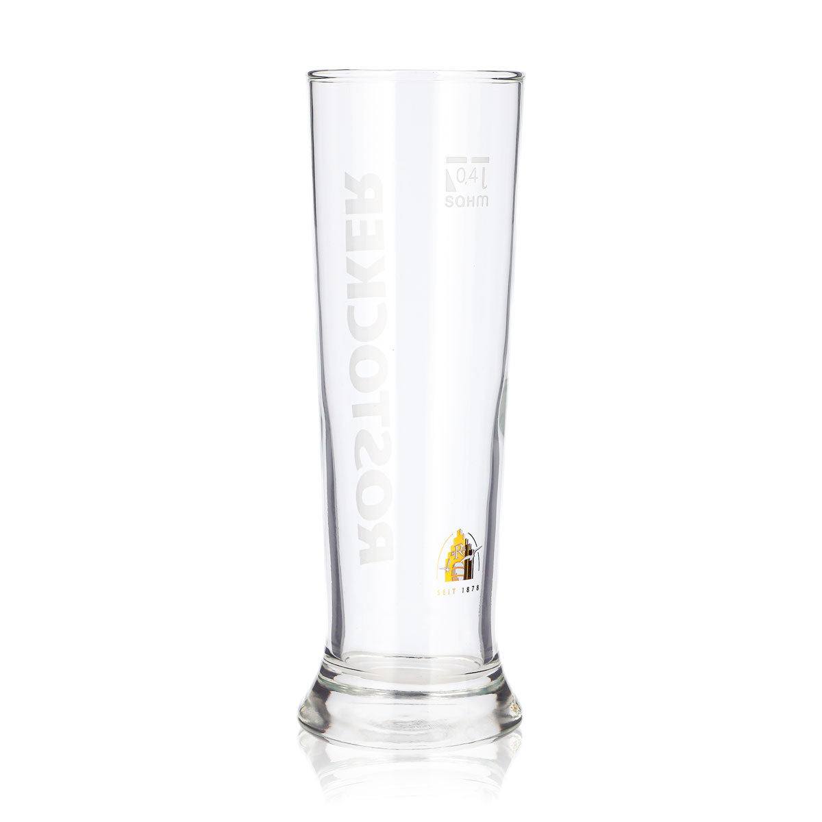 Rostocker Bier Glas 0,4l Pokalglas seit 1878 Sahm Bierglas Pilsglas Pint – Ansicht 3
