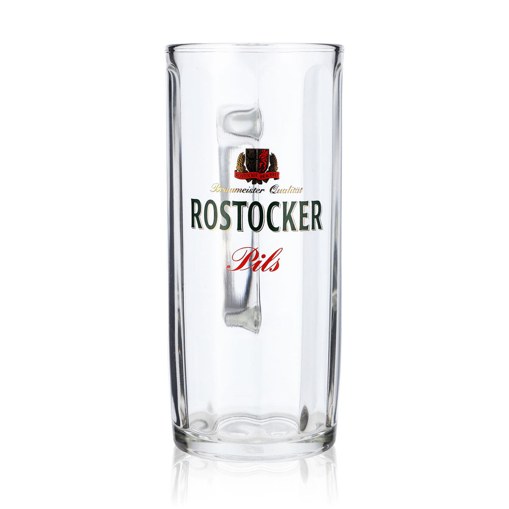 Rostocker Bier Glas Krug Bierkrüge 0,5l Relief Moldau Seidel Sahm