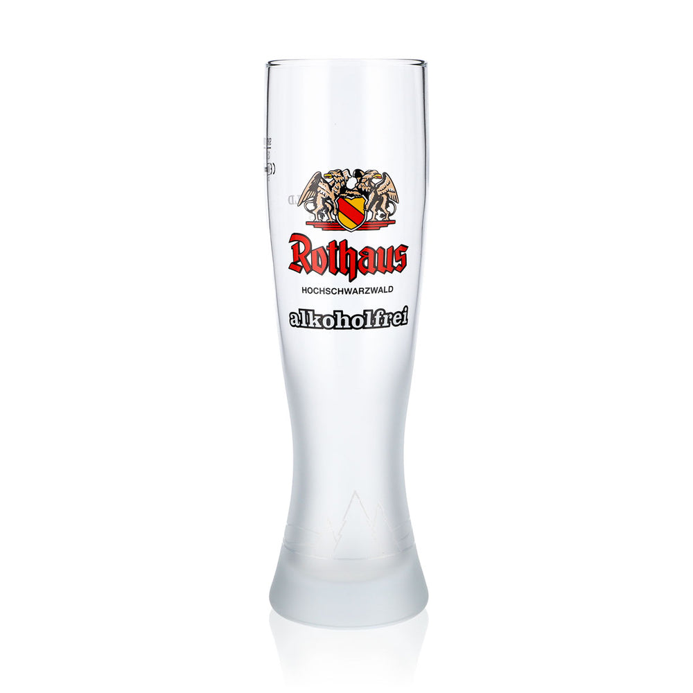 Rothaus Bier Glas 0,5l Biergläser Weißbierglas Frosted alkoholfrei Sahm Elegante