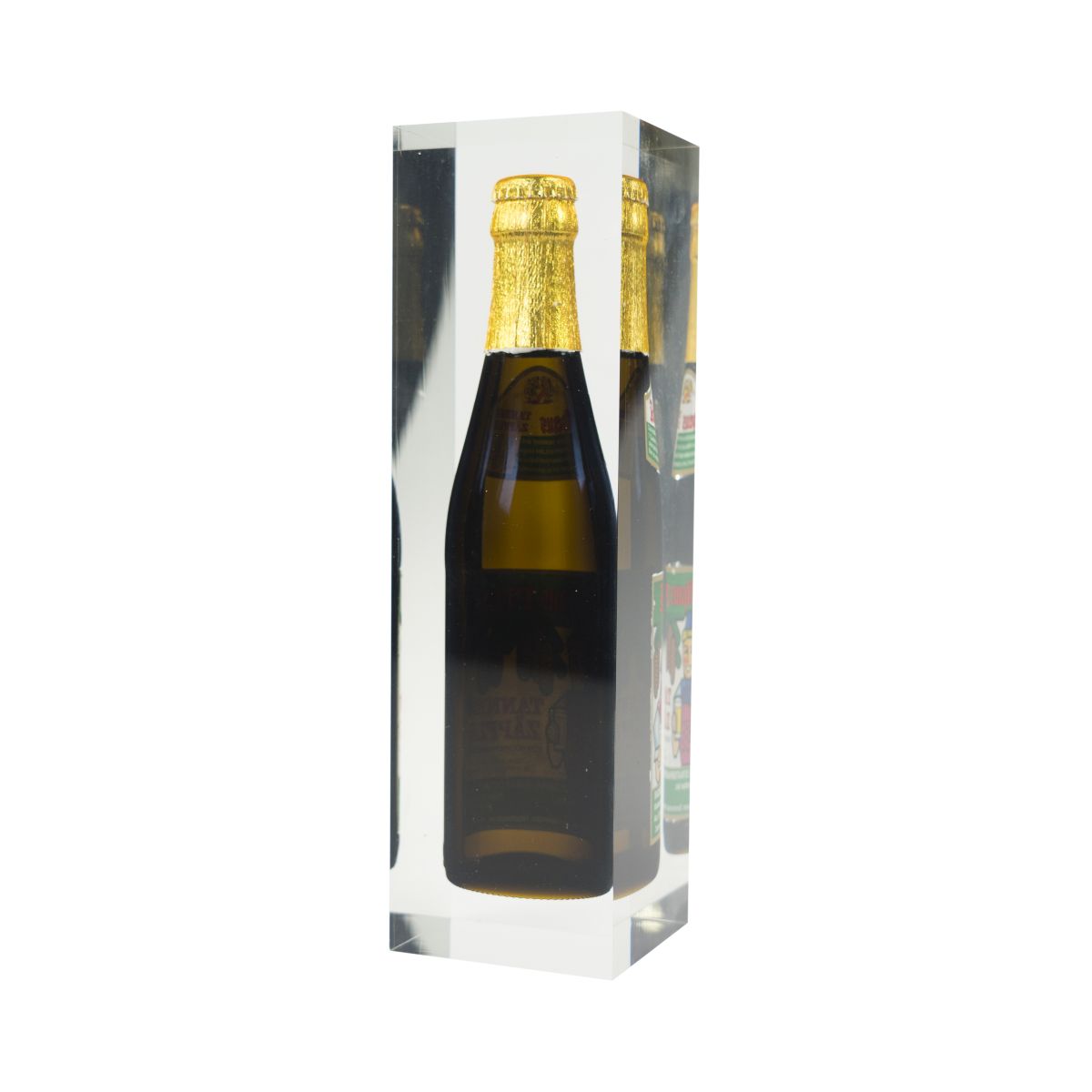 Rothaus Bierflasche Sammlerflasche in Epoxidharz gegossen Tannenzäpfle Geschenk – Ansicht 3