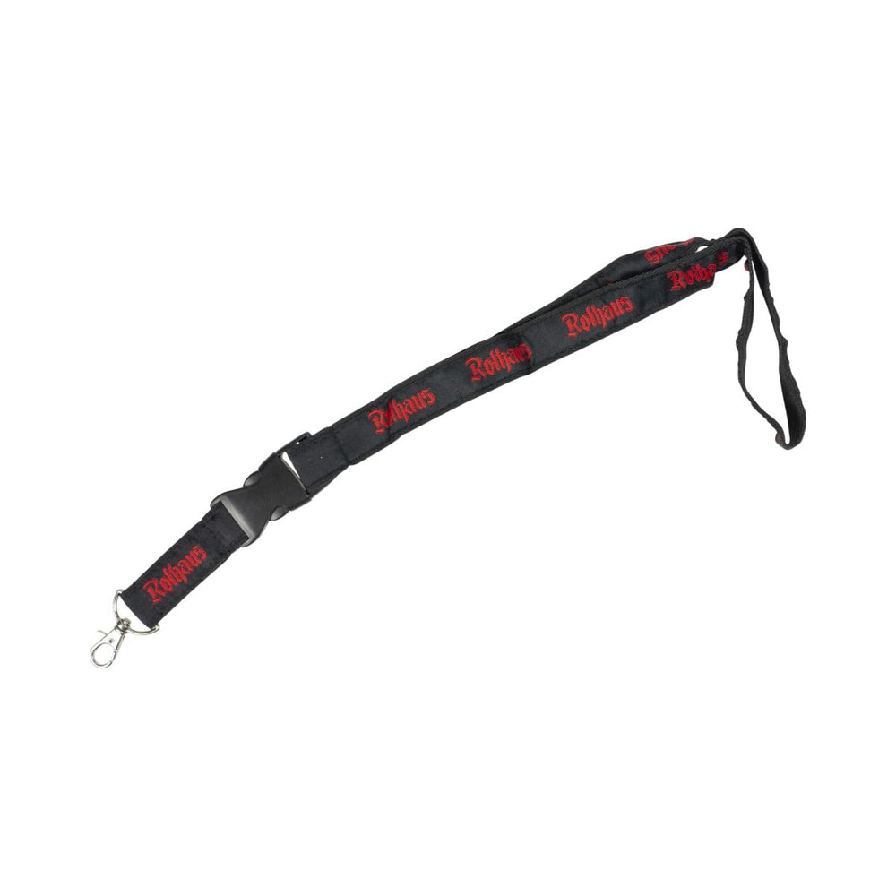 Rothaus Schlüsselband Lanyard Batchholder Schwarz Rot Clip Karabiner Accessoir