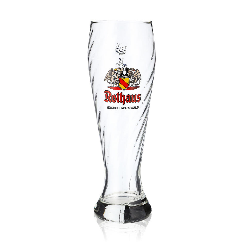 Rothaus Weißbierglas 0,5l edles Relief-Konturglas für Gastronomie geeicht