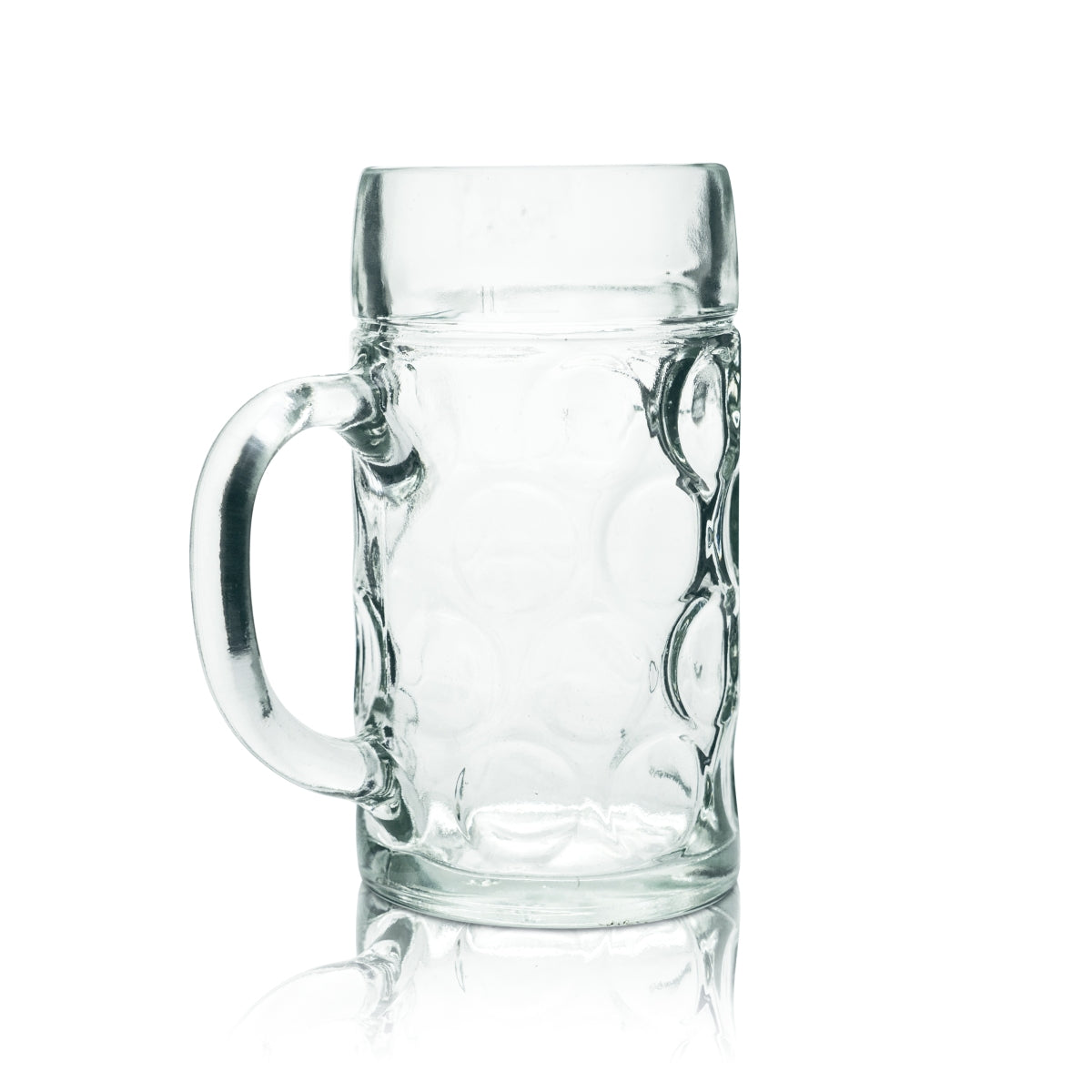 Sahm Glas 1l Bier Krug Relief Kontur Gläser Gastro Geeicht – Ansicht 2