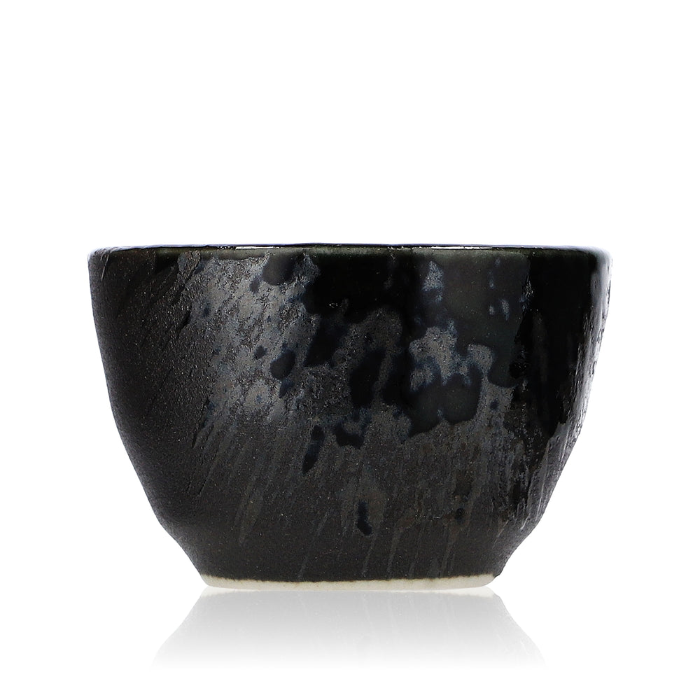 Sake Glas 0,03l Shotglas Stamper Kurzer Schale Schwarz Keramik
