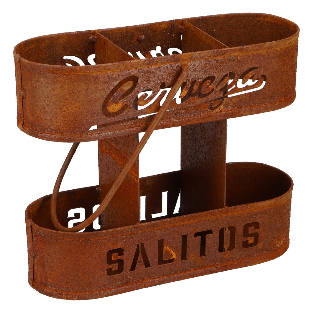 Salitos Bier 3er Flaschenträger Metall Bottle Carrier Rosted Edition