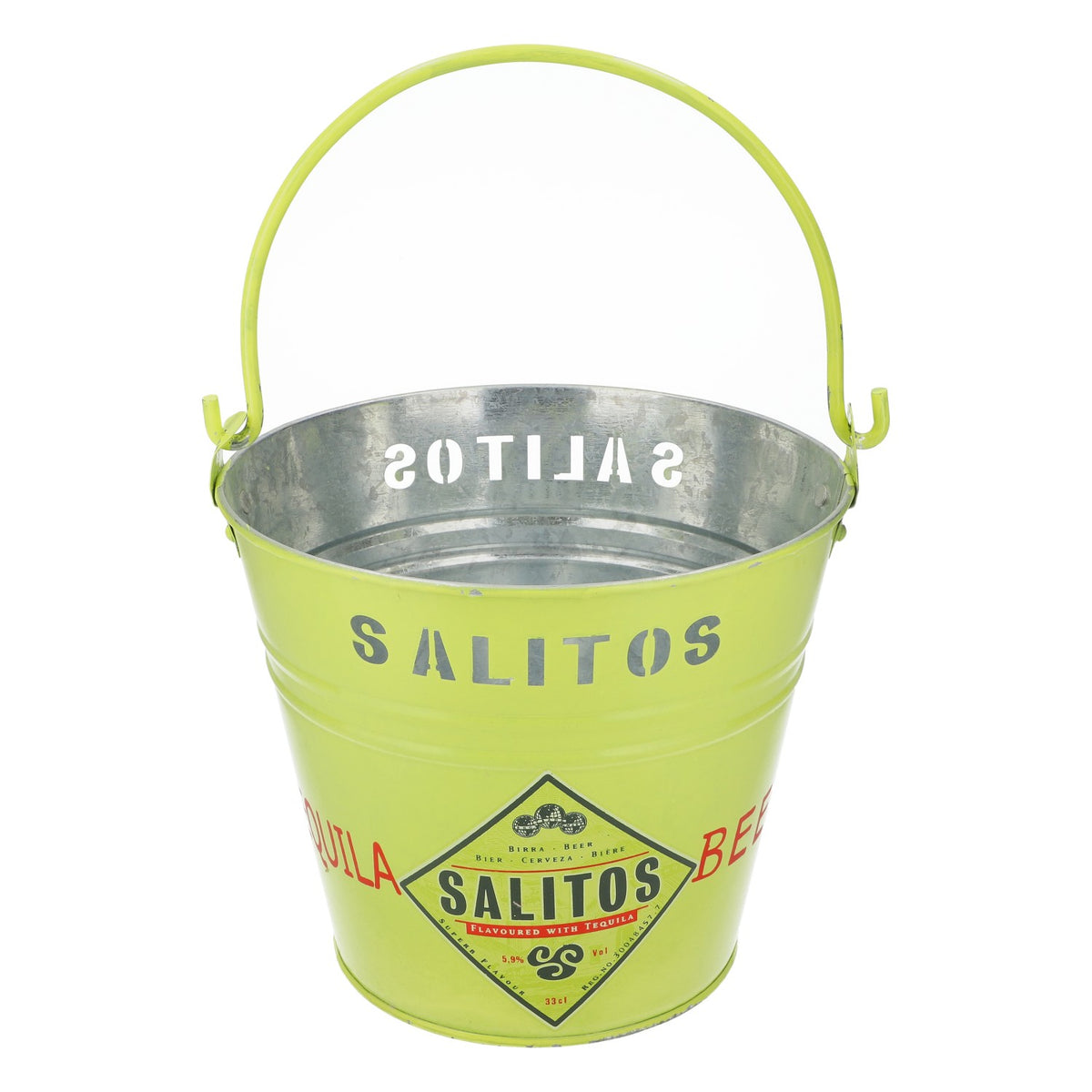Salitos Bier Eiseimer Flaschenkühler Eimer Icecube Grün Gelb 5l "Maxi"